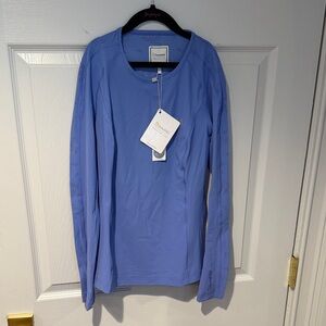 Samshield Evy Air Flower training shirt azure blue. Periwinkle Long Sleeve Shirt